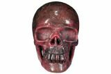 Realistic, Carved Rhodonite Skull #111497-2